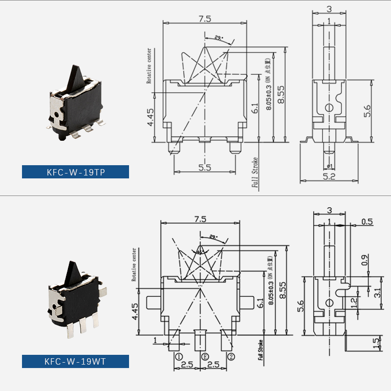 Detector switch  KFC-W-19 series插图1