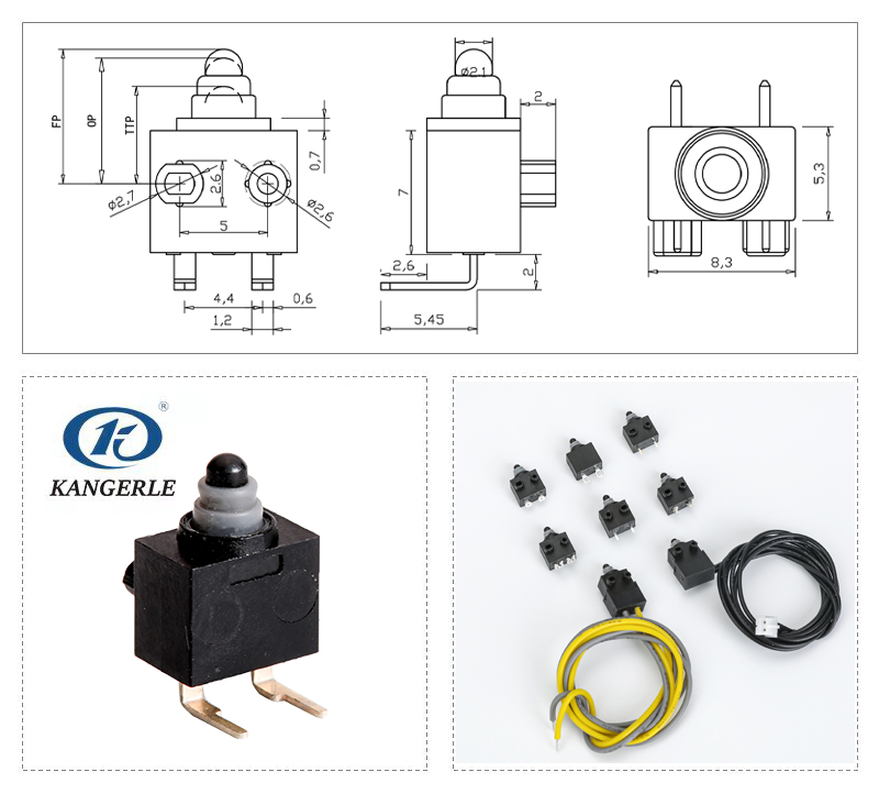 Pin Plunger Micro Switch IP67 Waterproof Push Button插图