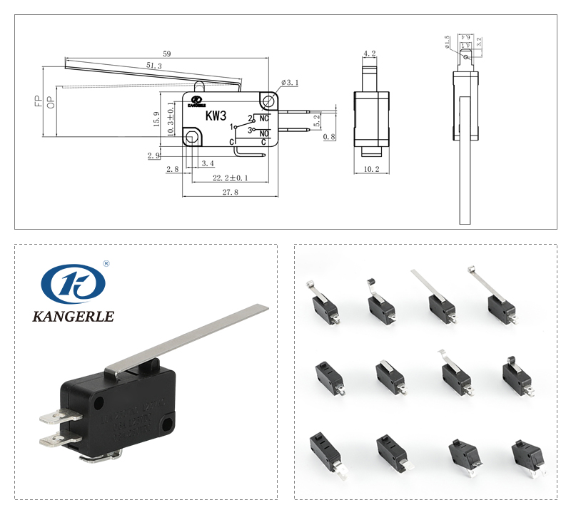 Micro switch KW3-6A-3C插图