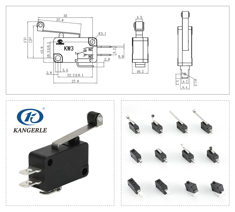 Micro switch on off KW3-6A-6C插图