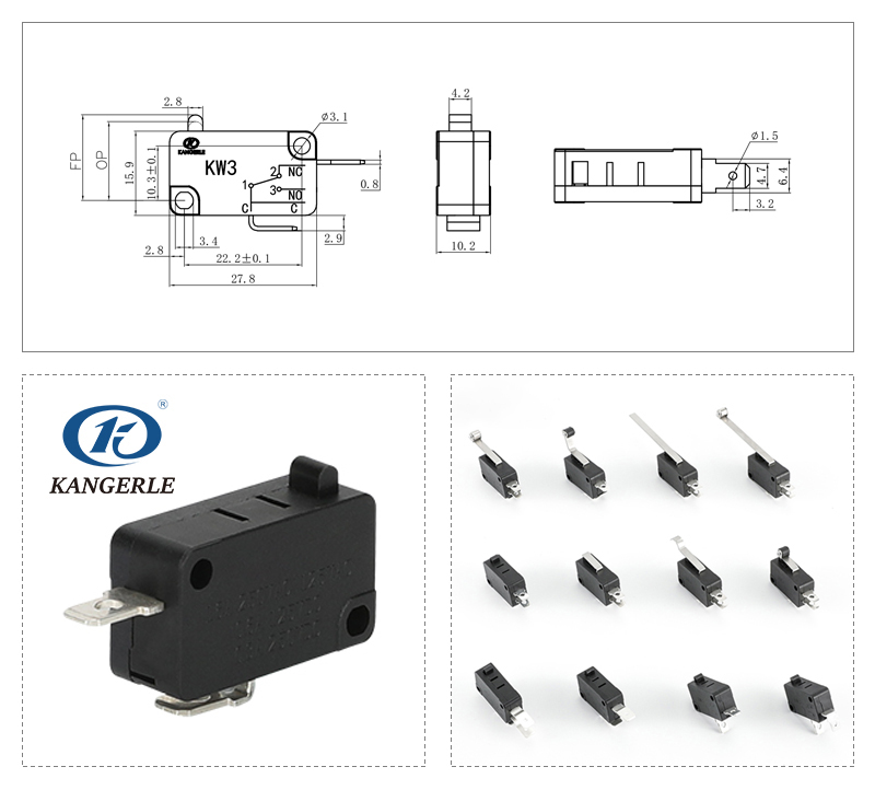 Micro switch 25a KW3-6B-C插图
