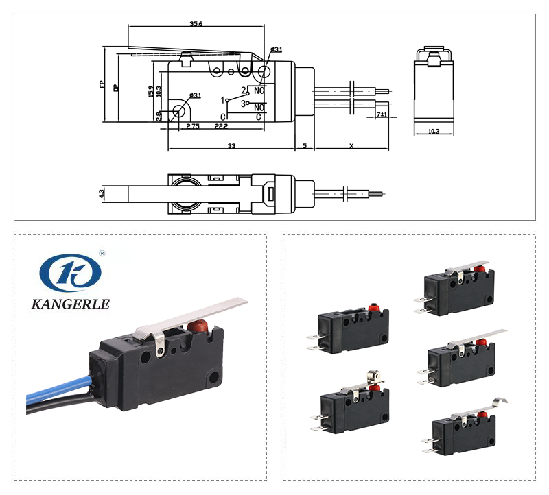 Waterproof micro switch WS2-10C-201插图
