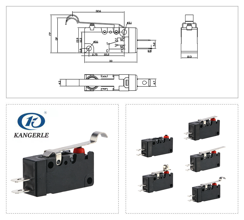 Waterproof micro switch WS2-10C-5A插图