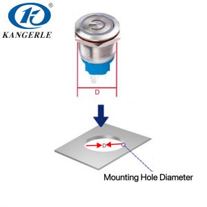 metal push button switch diameter