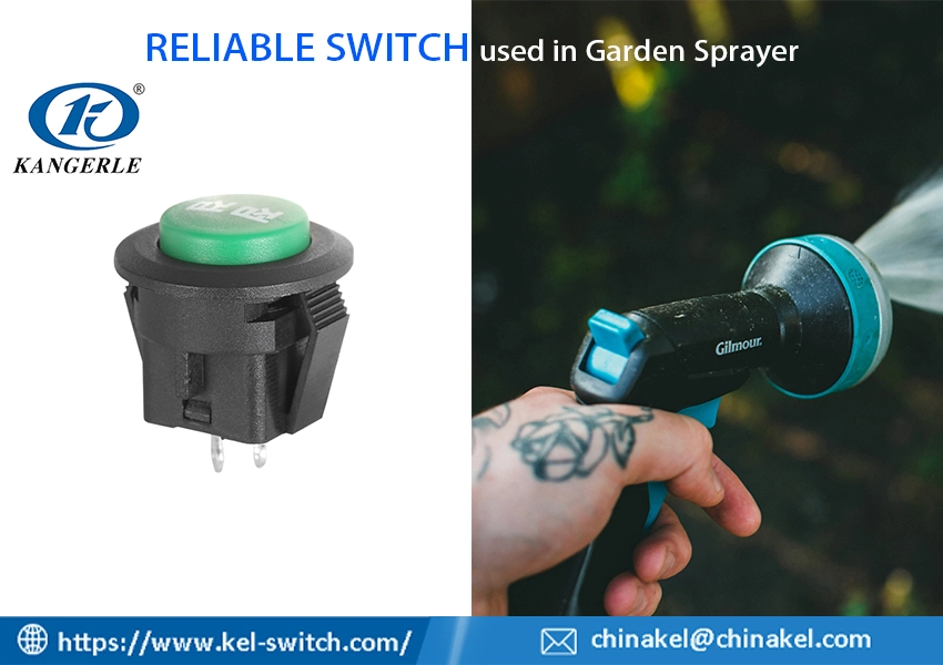 waterproof button switch for garden sprayer