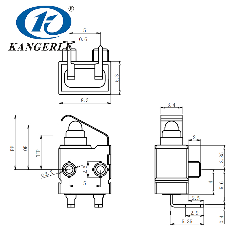 Waterproof Micro Switch KW7-1B-1E-B1插图