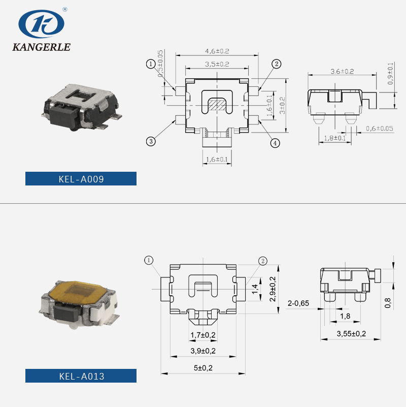 Turtle Switch Turtle Series Tactile Switch 4x5mm 4x6mm - Side Press, Compact ...