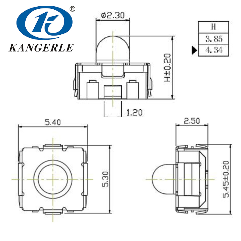 Tact Switch KEL-E043-43插图 Tact Switch KEL-E043-43插图