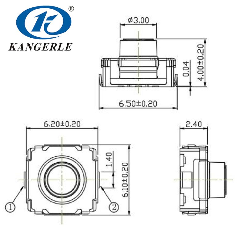 Tact Switch Datasheet KEL-E046 Tact Switch 180/300/380gf | High Durability Mini Tact Switch ...