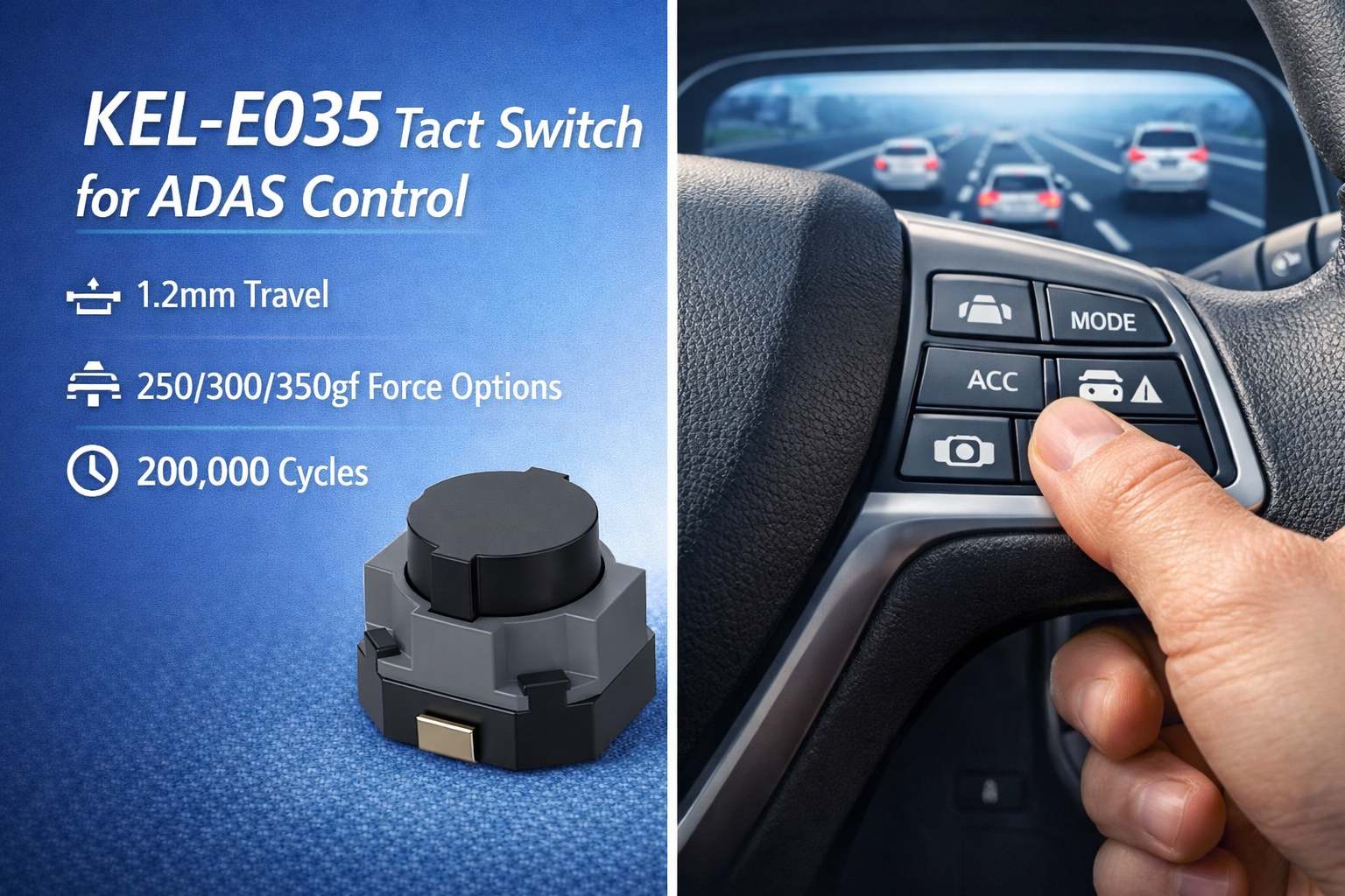 KEL-E035 in ADAS Control Reliable Tactile Input插图 KEL-E035 in ADAS Control Reliable Tactile Input