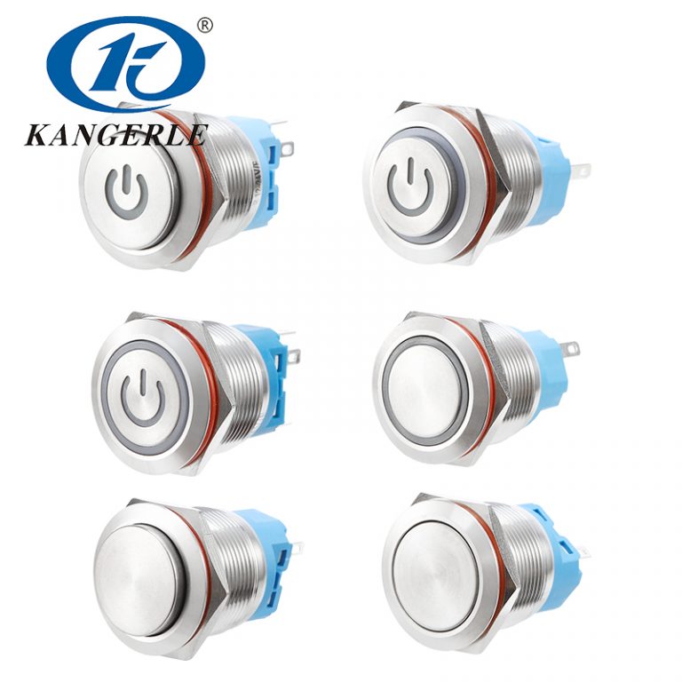 Momentary Push Button Switch Guide for Industrial Control插图2 22mm waterproof Momentary metal push button switch with LED