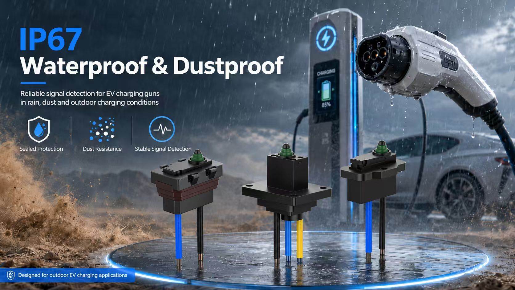 KW5 Waterproof Micro Switch for EV Charging Guns插图 KW5 Waterproof Micro Switch for EV Charging Guns