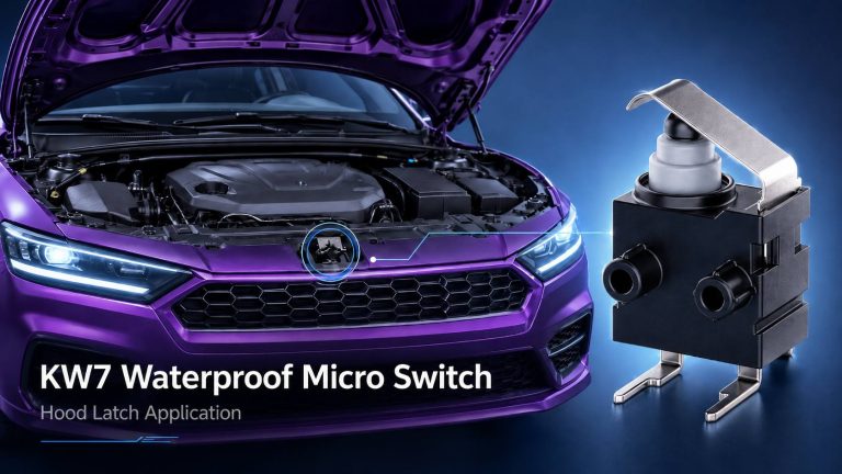 KW7 Waterproof Hood Latch Micro Switch for Reliable Detection
