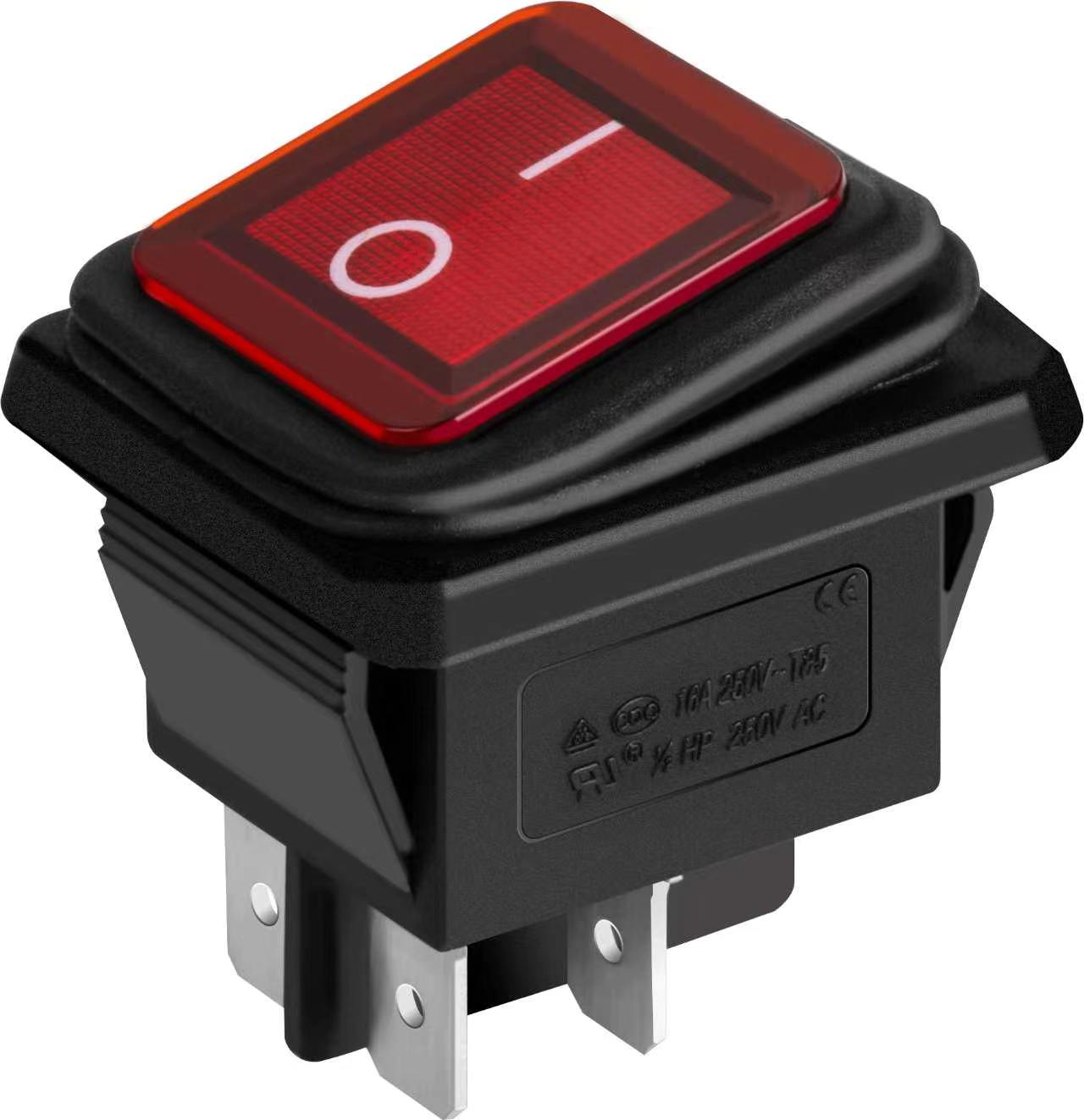 Rocker Switch vs Slide Switch for Home Appliances插图2 Waterproof Rocker Switch KCD2-11F Series