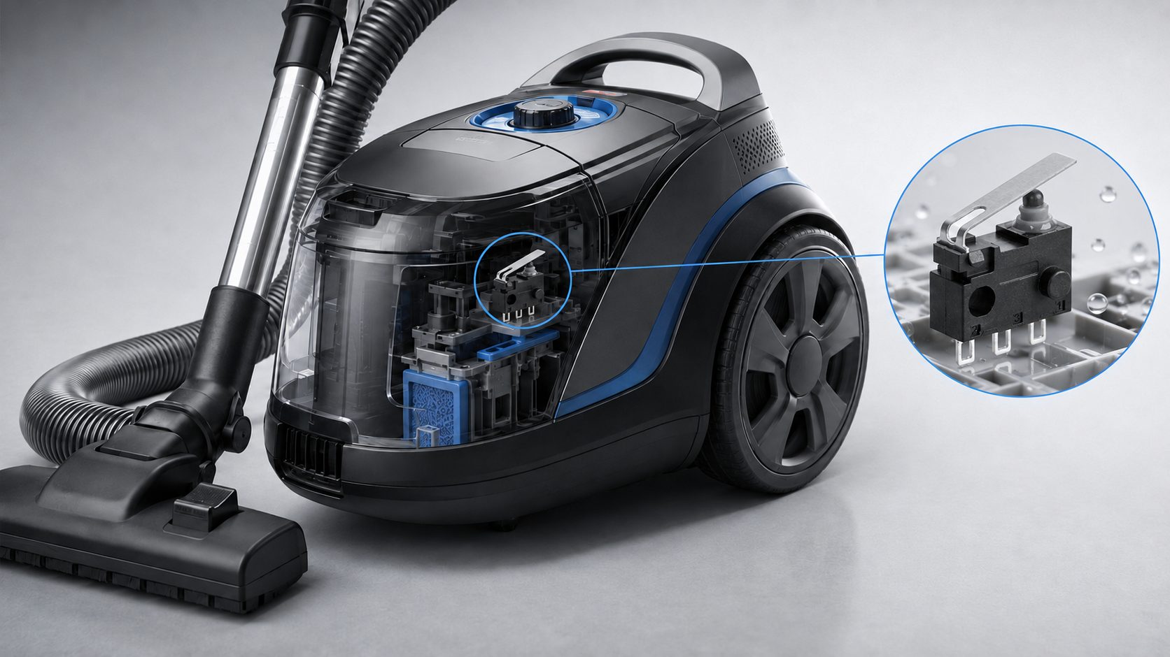 Application of KW6 Waterproof Micro Switch in Vacuum Cleaners插图 Application of KW6 Waterproof Micro Switch in Vacuum Cleaners