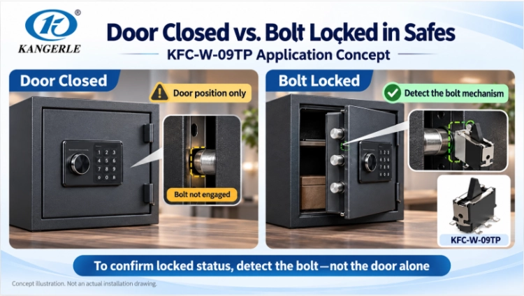 Detector Switch Reliability and Selection for Security Equipment插图2 KFC-W-09TP in safes and safe-deposit boxes