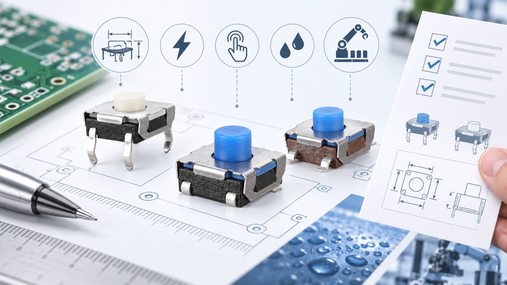 How to Choose a Waterproof Tact Switch Manufacturer in China: A Buyer’s Guide插图1 waterproof tact switch 6.2×6.2 series